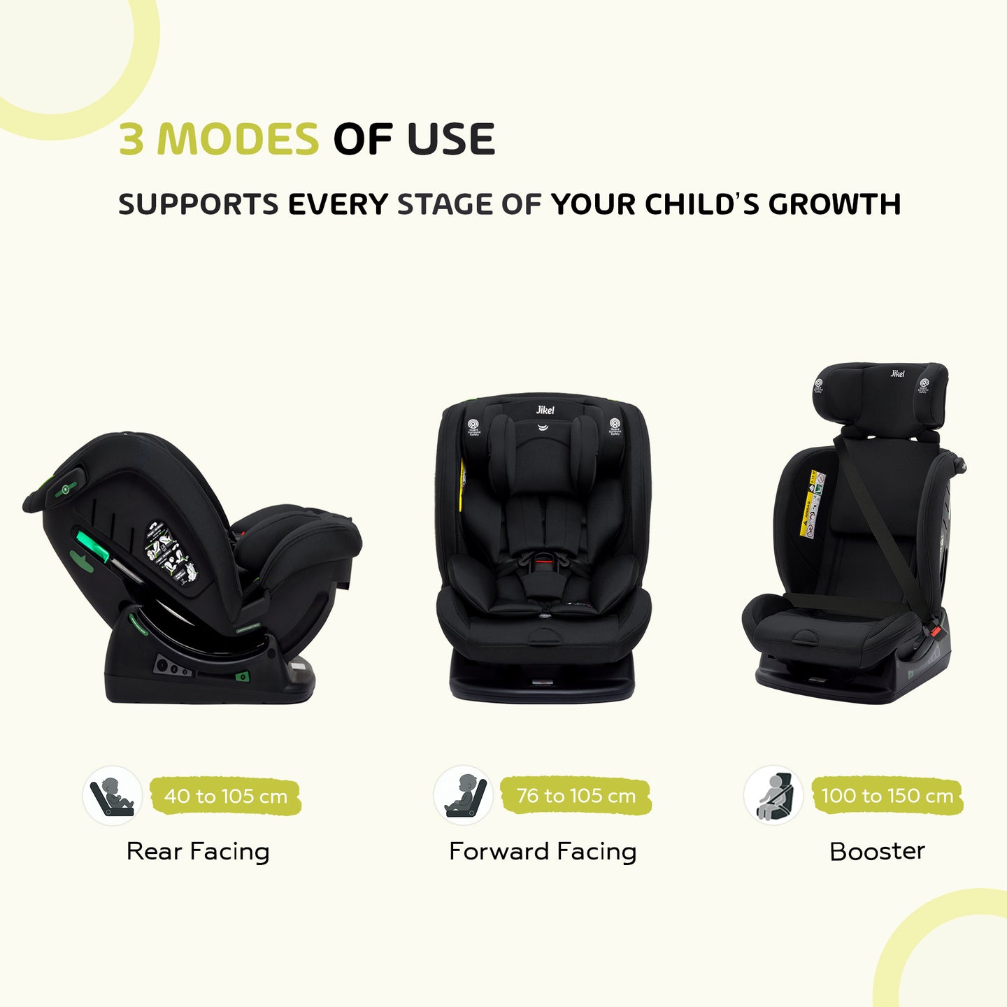 Kepler i-Size Convertible Car Seat - Carbon Black